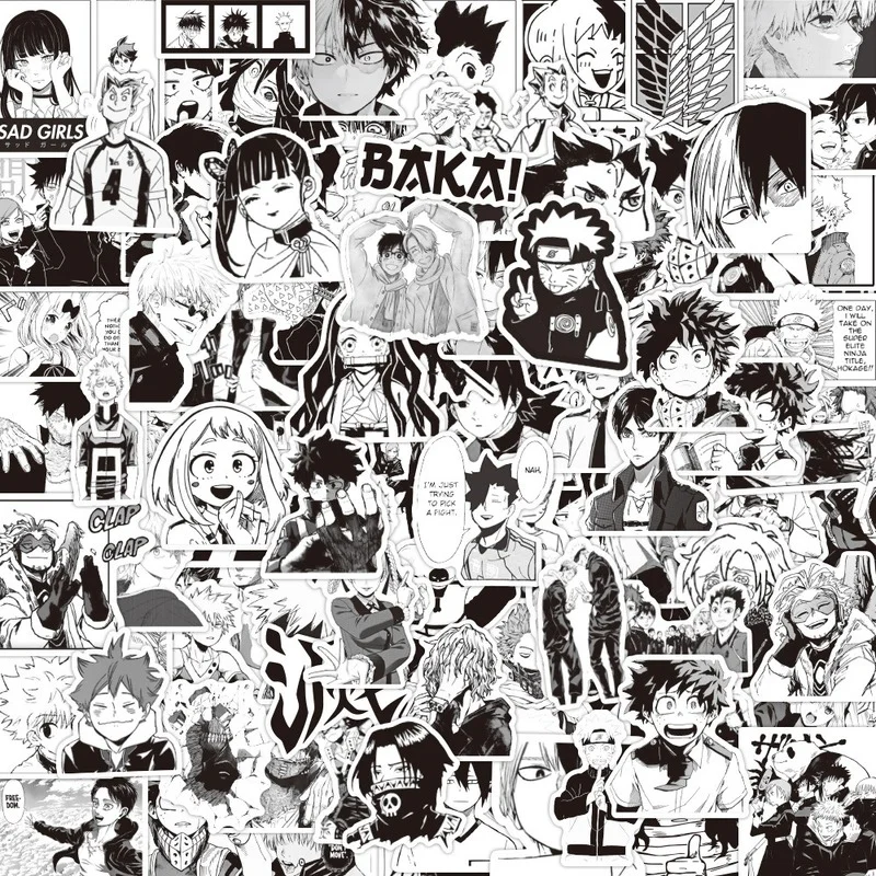

50 Pieces Mixed Anime Demon Slayer Attack on Titan Stickers Graffiti Decals Kids Toys Mobile Phone Laptop Luggage Bike Stickers