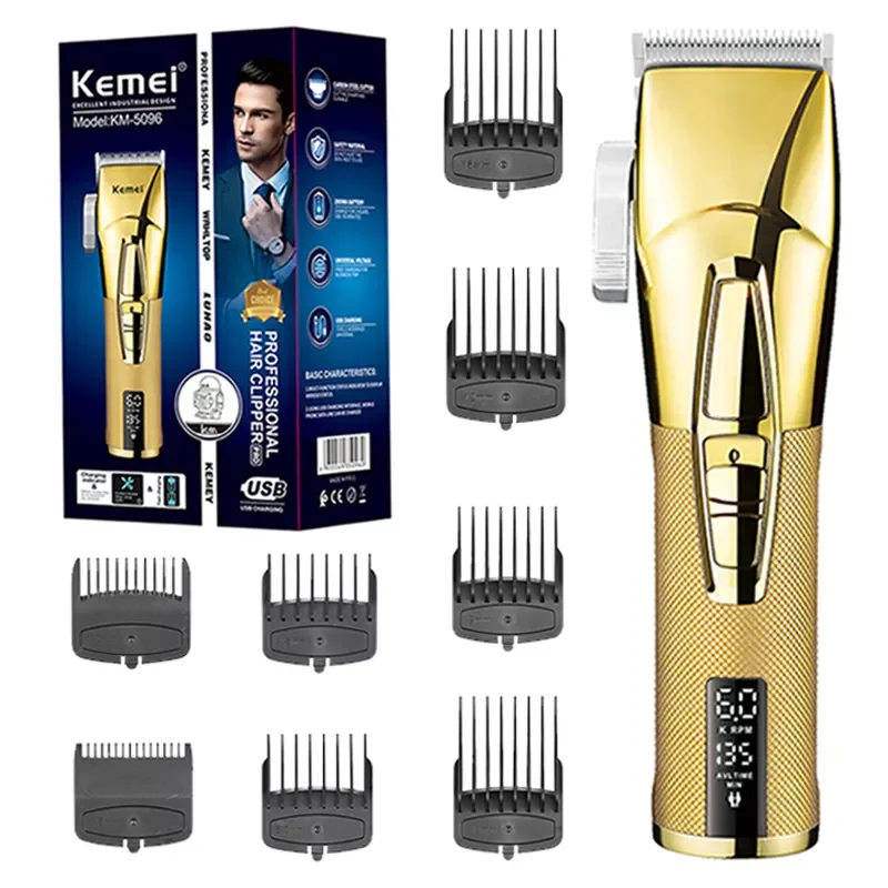 

Original kemei adjustable powerful 2-speed hair trimmer for men electric hair clipper professional beard haircut rechargeable