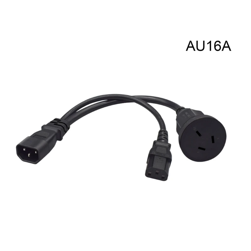Линия адаптера Y-образного разветвителя IEC320 C14 штекерный разъем C13+AU10A/16A сетевой