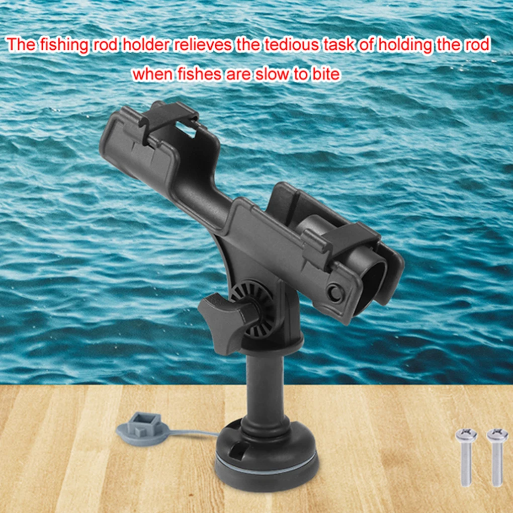 

360 Degrees Rotatable Fishing Rod Holder Adjustable Support Bracket Replacement Mount Accessory Outdoor Boating
