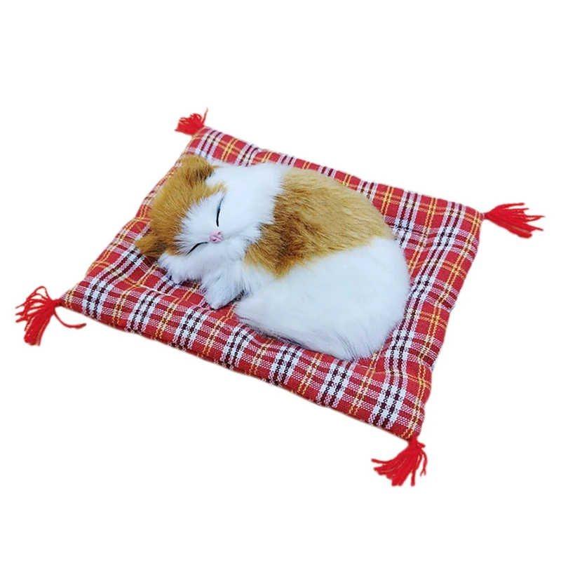 

Cute Lovely Simulation Animal Cat Stuffed Toys Doll Plush Sleeping Cats Toys Kids Play Rations Christmas Birthday Gift