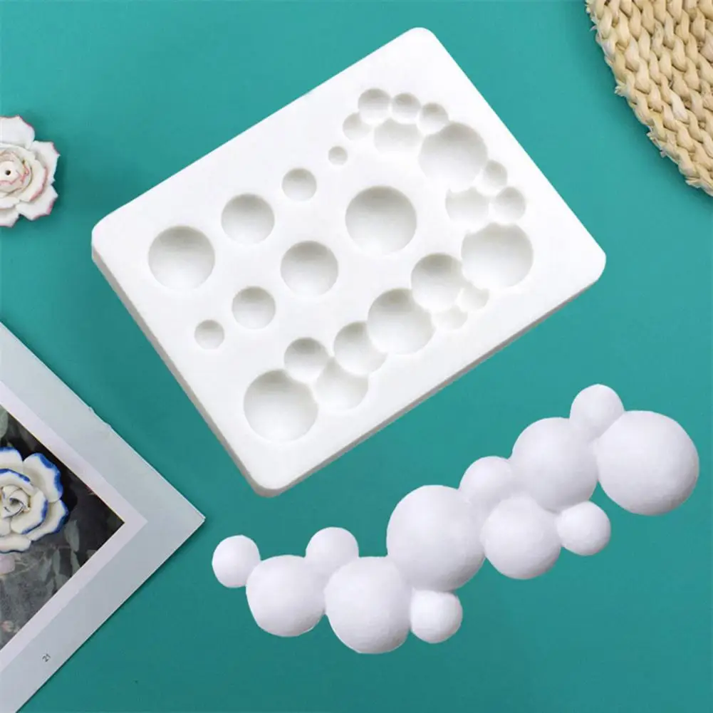 

Eco-friendly Semicircular Bubble Mold Non-sticky Easy Cleaning Multi-use Silicone Fondant Molds Bakery Supplies