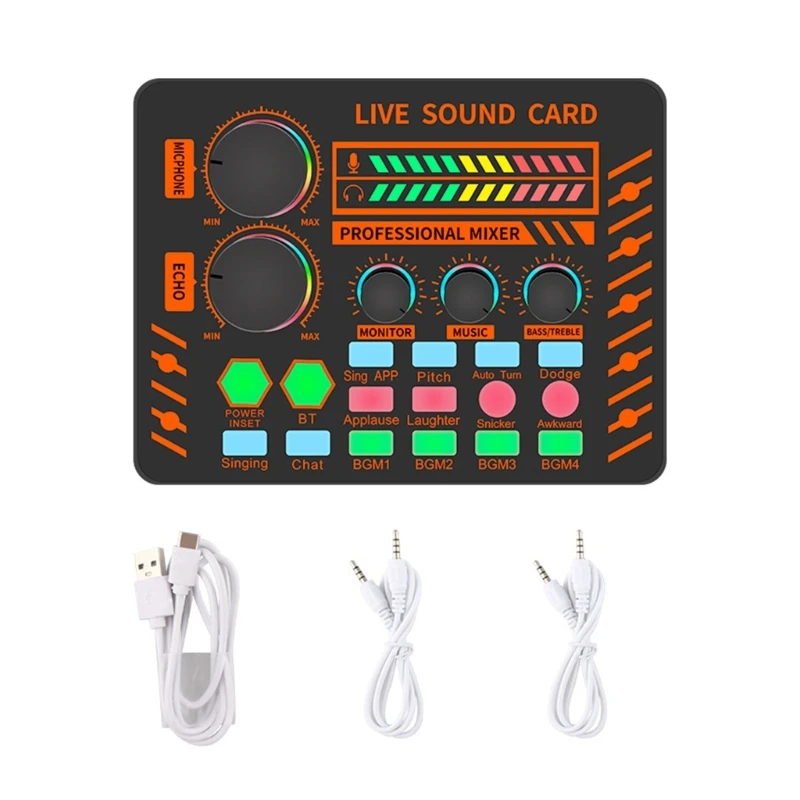 

Live Sound Card Microphone Mobilephone Computer Input Mixer Live Card Dropship