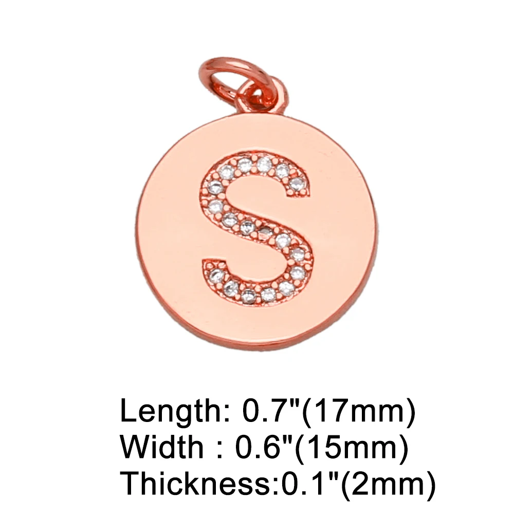 OCESRIO маленький розовое золото 26 подвески-буквы для изготовления ювелирных