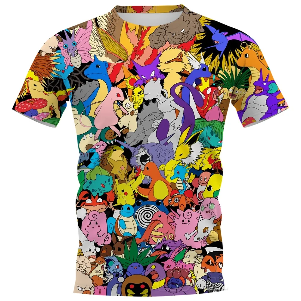 

Футболка Мужская/женская с 3D-принтом аниме Харадзюку, Модный повседневный топ с коротким рукавом и мультяшными персонажами, на лето