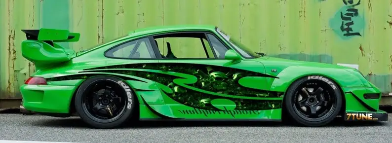 

Tribal Skulls Full Color Car Vinyl Design, Tribal Skull Car Side Vinyl, zzlb_6