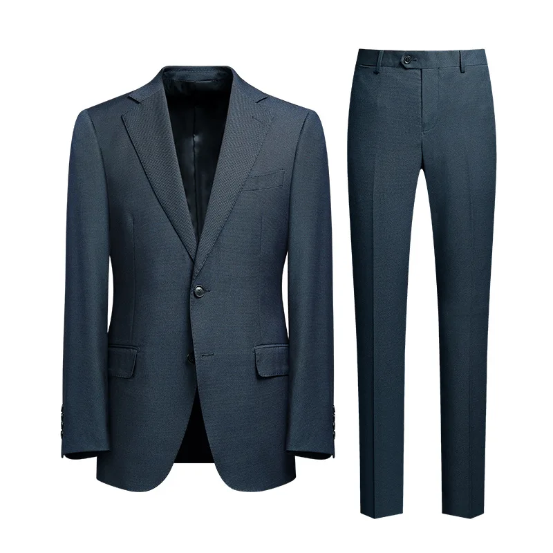 

2775- R-серый шерстяной костюм, мужской костюм, деловая Повседневная Формальная одежда для пожилых людей
