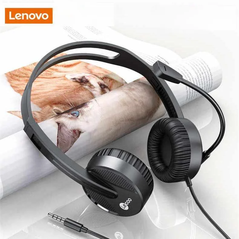 

Lenovo Laiku HT106 wired headset head-mounted cute headset notebook desktop learning game gaming computer dedicated headset