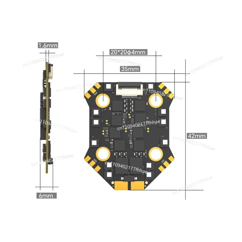 Фото Полетный контроллер F7 с прямым подключением, ESC O4 60A 2-6S для FPV-дронов, мини-полетная башня №3