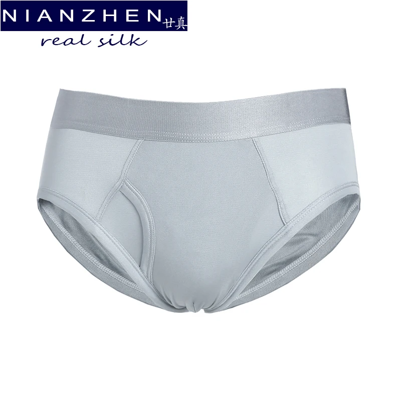 

Мужские трусы из натурального шелка тутового шелкопряда NIANZHEN, нижнее белье средней посадки, мужские трусы s 2022, новинка 61020