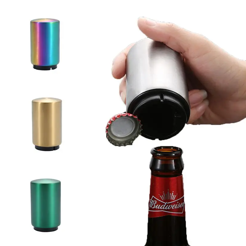 

Открывалка для пивных бутылок из нержавеющей стали, магнитные автоматические кухонные аксессуары, портативный гаджет для бара