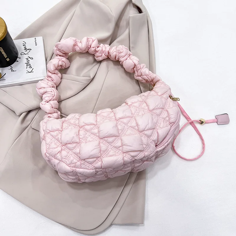 

Down Cloud Bag For Women Wrinkle Big Handbags Bubble Tote Fashion Shoulder Bags Female High Quality Underarm Bag Purses 2023