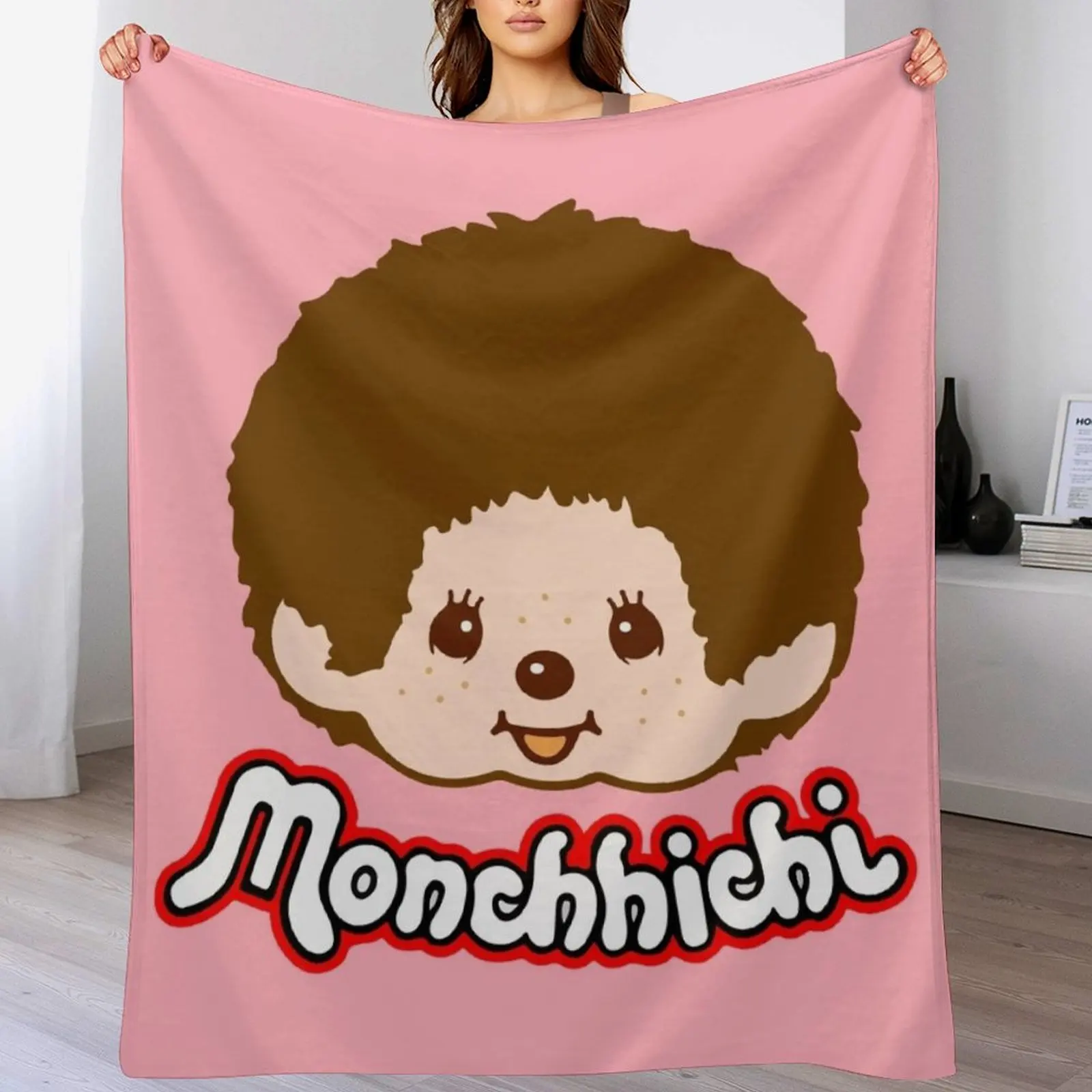 Monchichi — розовое одеяло