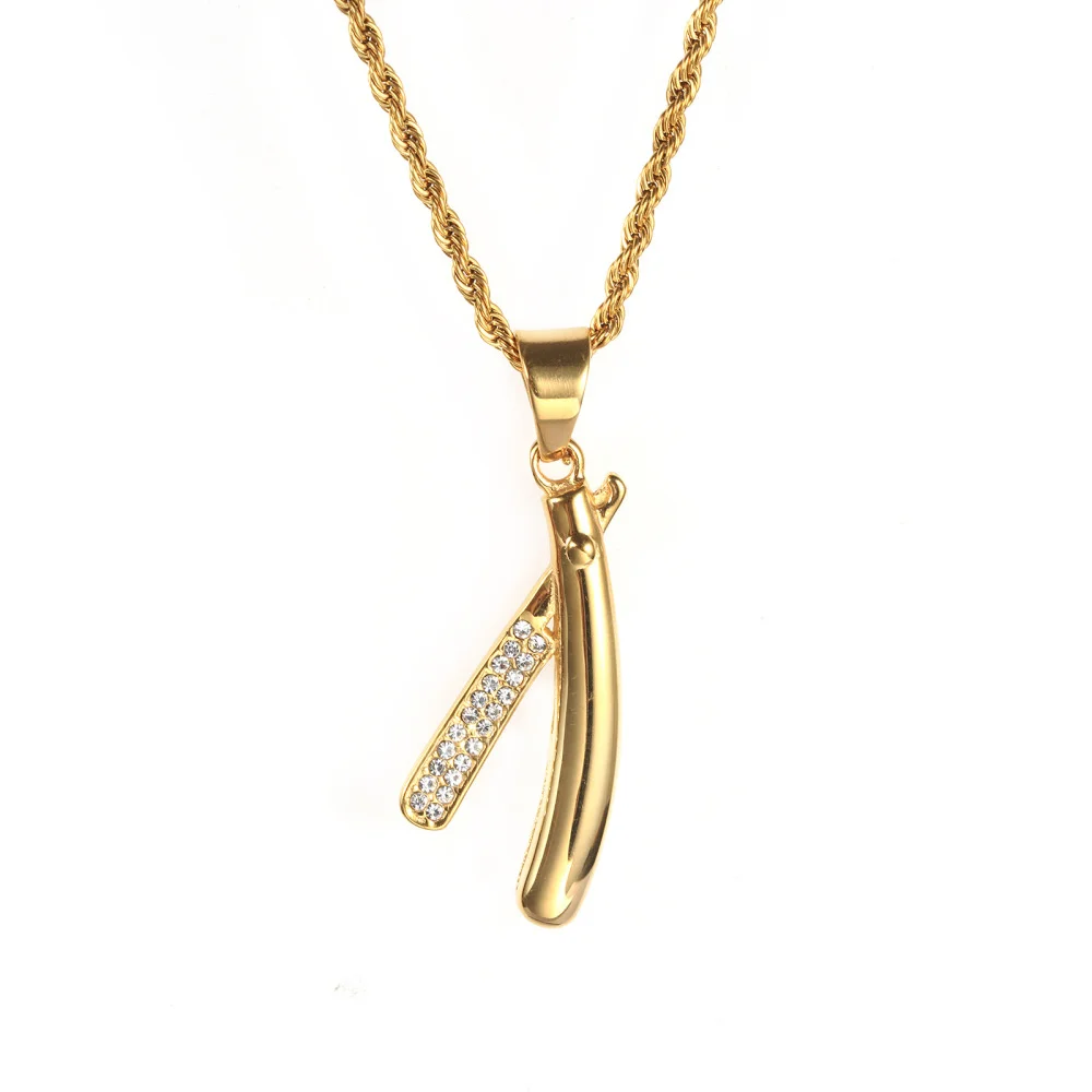 Ожерелье с подвеской в стиле хип-хоп для мужчин и женщин украшение из нержавеющей