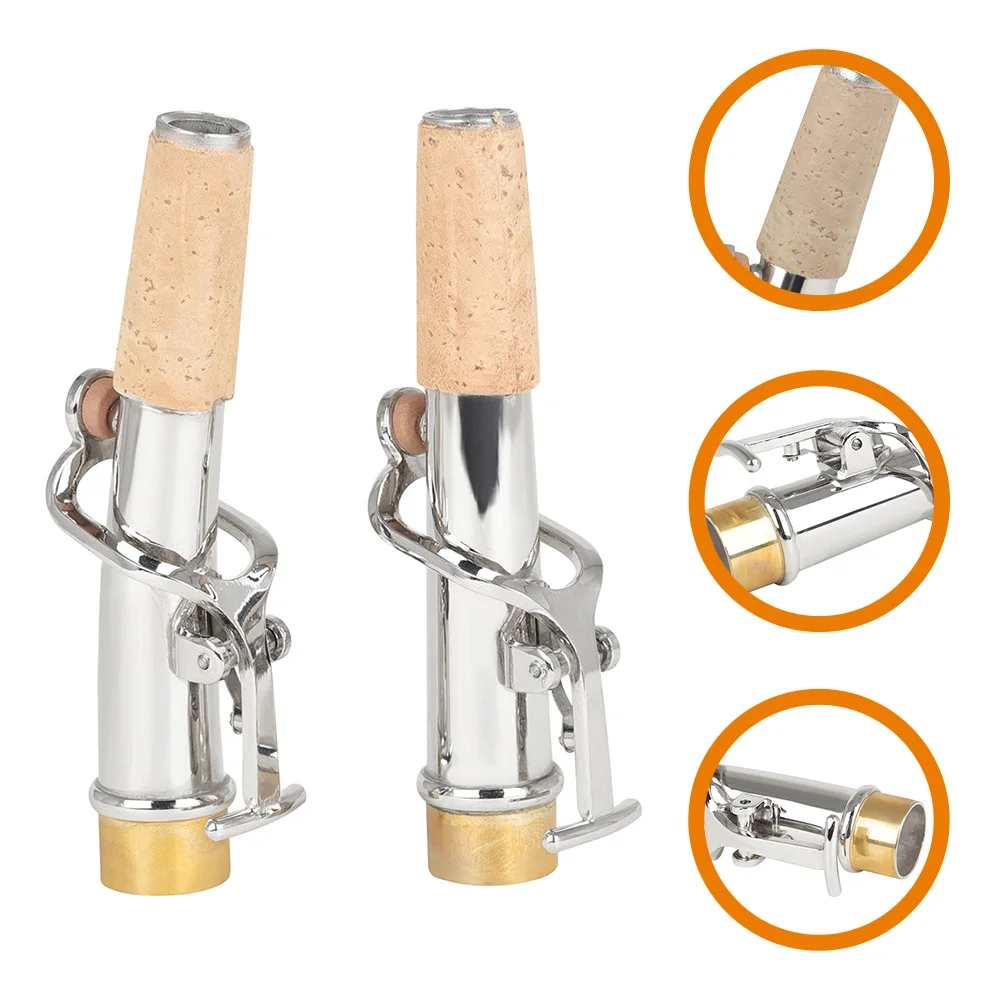 

2pcs Soprano Saxophones Mouthpiece Copper Sax Mouthpiece for Saxophone Beginners