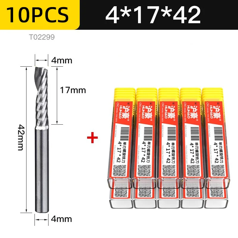 

HUHAO 30 шт. 3,175 мм правая спиральная фреза ‌ Фреза с одной канавкой, концевая фреза с ЧПУ, фреза, гравировальная бита с ЧПУ
