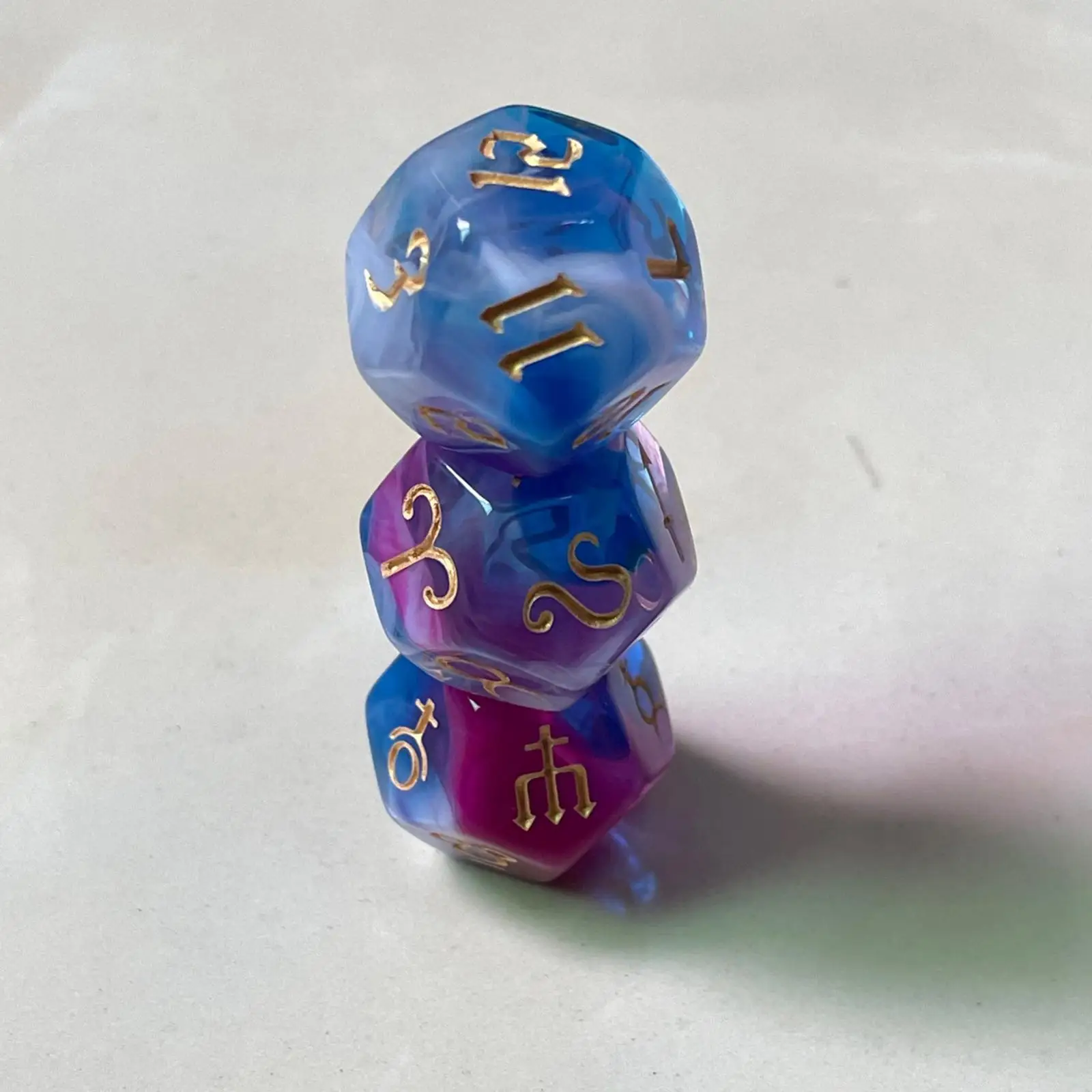 

20mm Astrology Dice Leisure 3Pcs 12 Sided for Party Board Games Role Playing