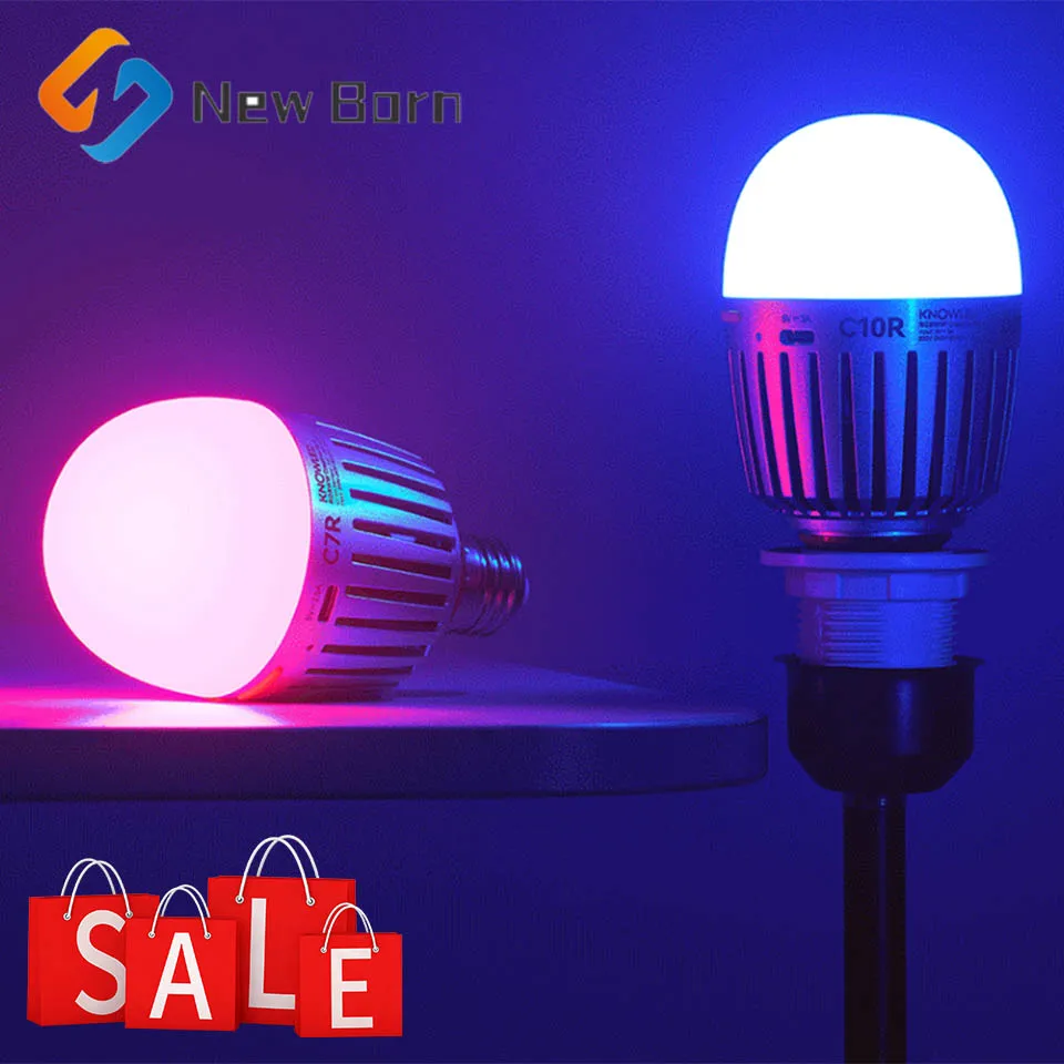 

Godox C7R C10R Bluetooth Adjustable RGB Bulb Portable Built-in Battery Magnetic RGB LED Light Accessories