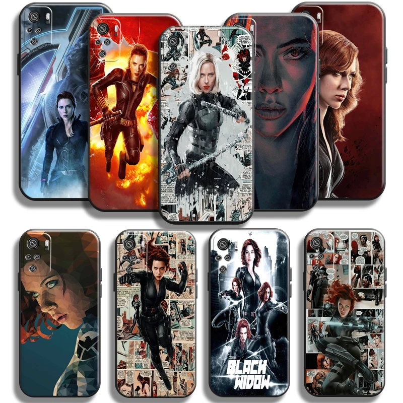 

Avengers Black Widow For Xiaomi Redmi Note 11 10 5G 11T 10S 10S 10T Pro Phone Case TPU Coque Silicone Cover Back Liquid Silicon