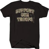support our troops military softstyle t shirts black premium cotton short sleeve o neck mens tshirt s 3xl