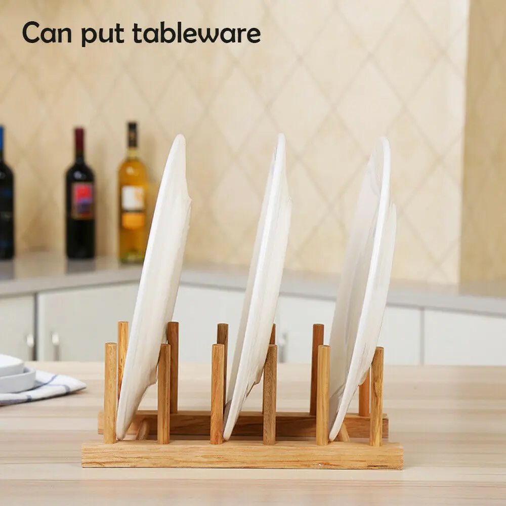 

Бамбуковая сушилка для посуды, 6/5/3 уровней, держатель для хранения, кухонный шкаф, органайзер для посуды, тарелок, чашек