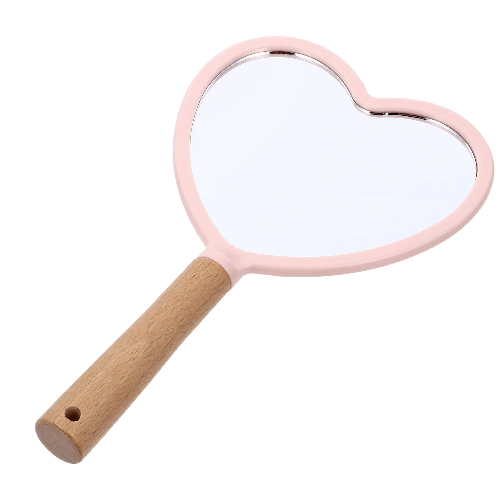 

Mirror Makeup Handheld Hand Travel Tool Portable Handle Compact Heart Shape Vanity Lady Cute Pocket Decorative Size Mini Held