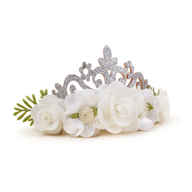 Детская эластичная повязка на голову с цветочным рисунком