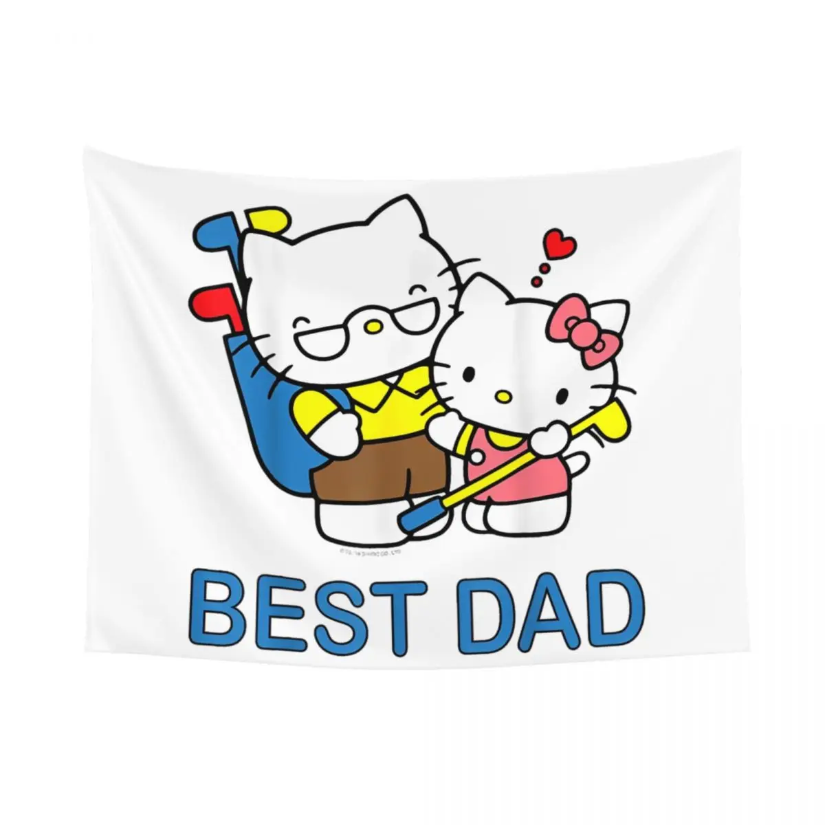 Официальный Логотип Hello Kitty ретро гобелен с иконами ткань в стиле хиппи настенное