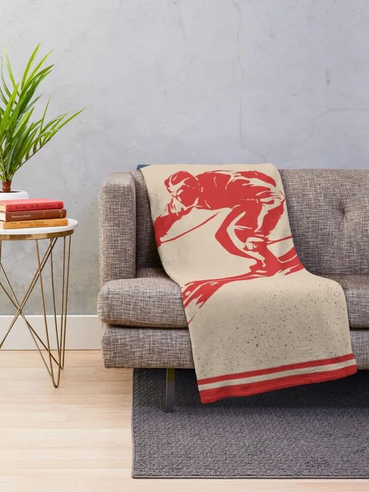 Винтажное красное одеяло Cannon Mountain в франксонии Нью-Гэмпшир США Северной Америке