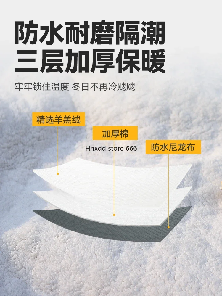 Флисовое одеяло из ягненка для кемпинга утолщенный флисовый зимний теплый