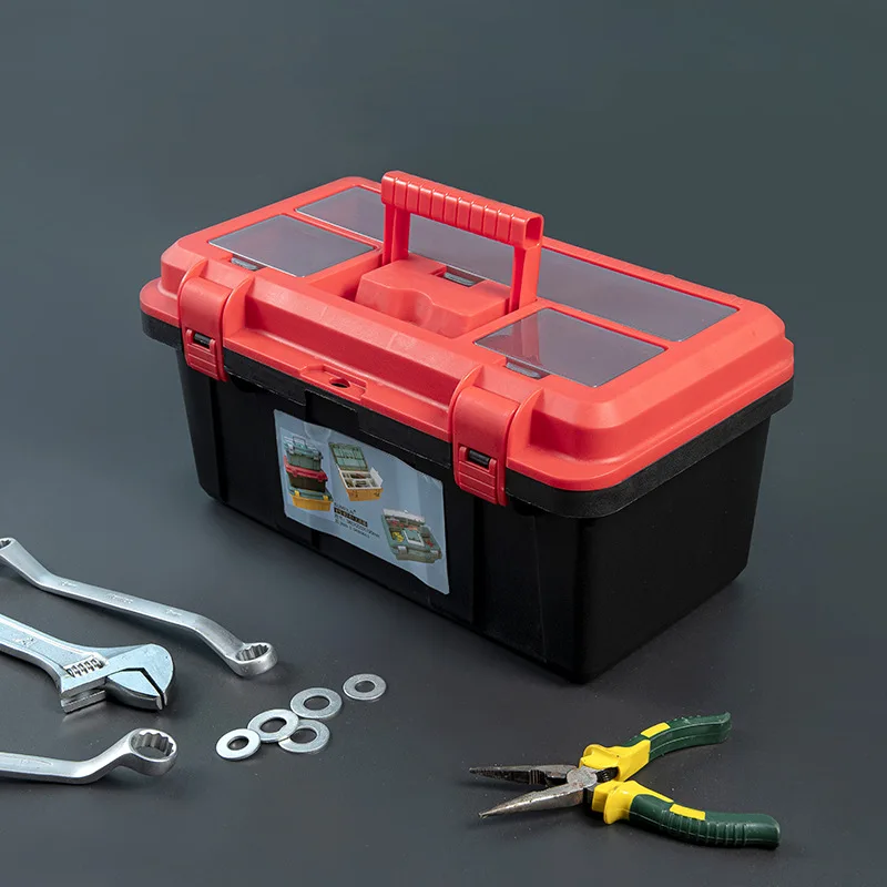 

Portable Hardware Storage Suitcase Family Plastic Toolbox Electrician Professional Tools Case Maletin Herramienta Tool Packaging