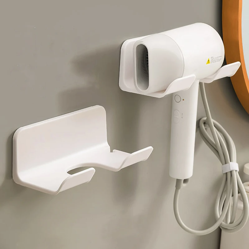 

Самоклеящийся держатель для фена, пластиковая настенная вешалка для сушки волос, вешалка для волос, подставка, органайзер для ванной комнат...