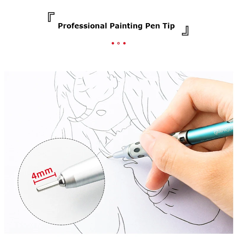 Фото Японский механический карандаш Pentel GraphGear 1000, металлический стержень, автоматические карандаши премиум-класса для рисования, эскизов, черчения, канцелярские принадлежности №5