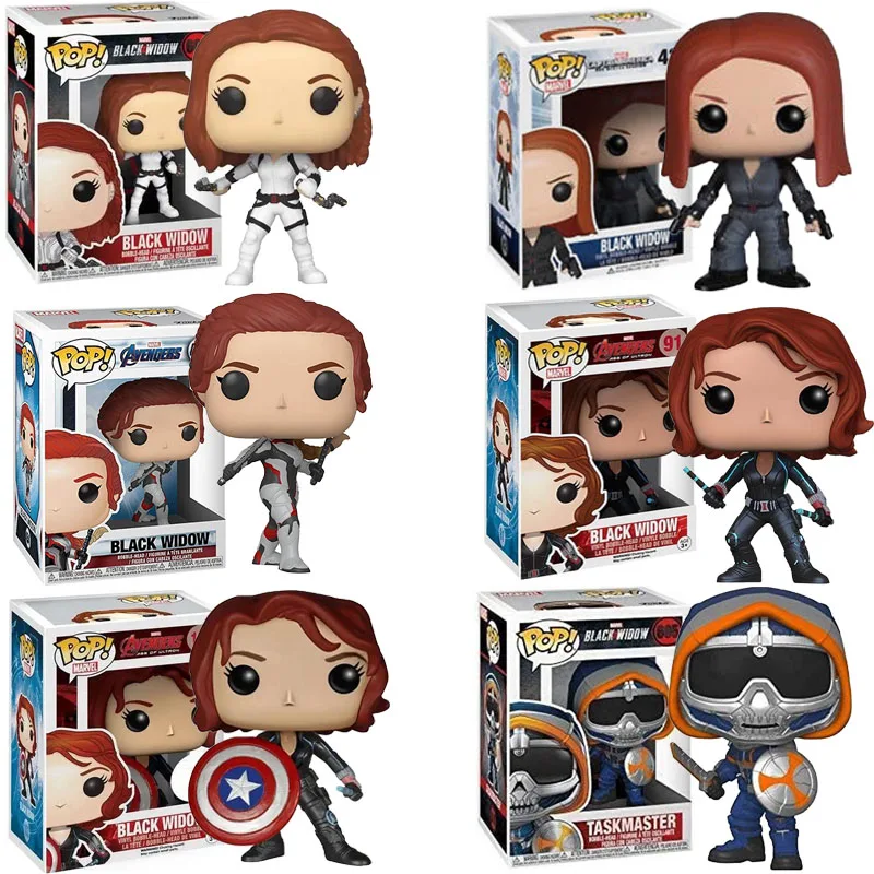 Funko Pop Marvel аниме фигурки Мстители Черная Вдова #42 #91 #103 #454 #604 Taskmaster #605 игрушка-фигурка