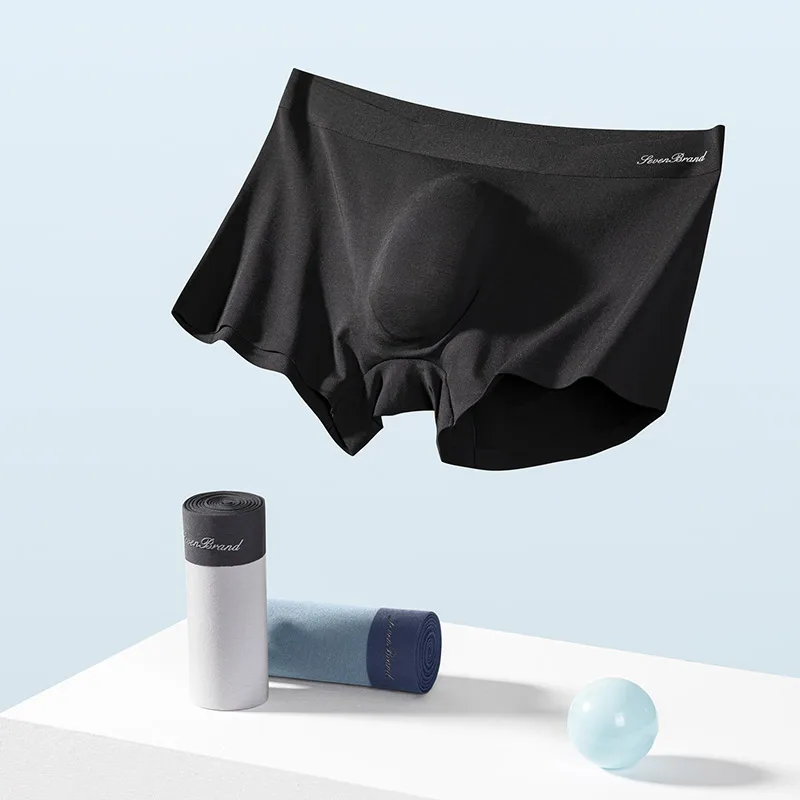 Мужское нижнее белье из модала бесшовные шорты-боксеры с защитой от защемления