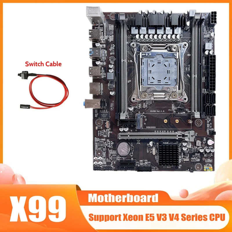 X99 Motherboard LGA2011-3 Computer Motherboard Support Xeon E5 V3 V4 Series CPU Support Dual Channel DDR4 ECC RAM