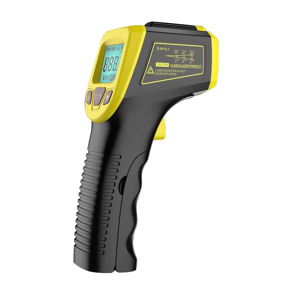

Digital Infrared Thermometer -50-600℃/-58-1122℉ Contactless Thermometer GM320S Industrial Thermometer(Yellow)