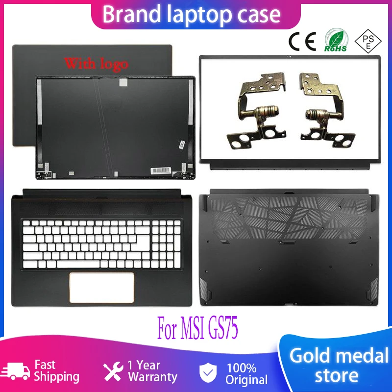 

NEW MSI GS75 MS-17G1 17G3 Laptop LCD Back Cover/Front Bezel/Palmrest/Bottom Case 17.3 Inch Top Case Black MSI GS75