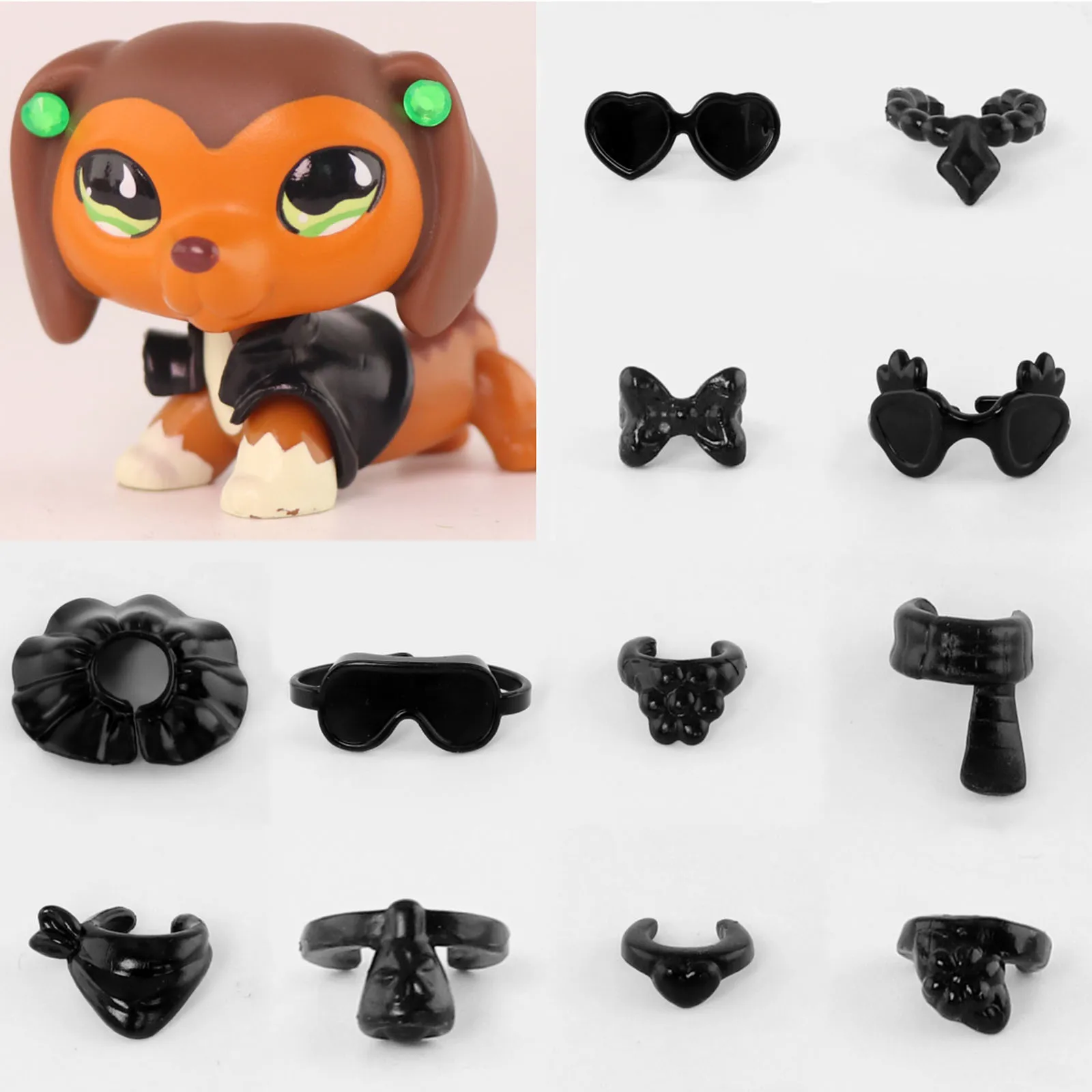 Фото ﻿   Черный аксессуар Minilpsshop: повязка на голову для липс-кукол, подходит для такс, универсальная, для всех видов очков №1