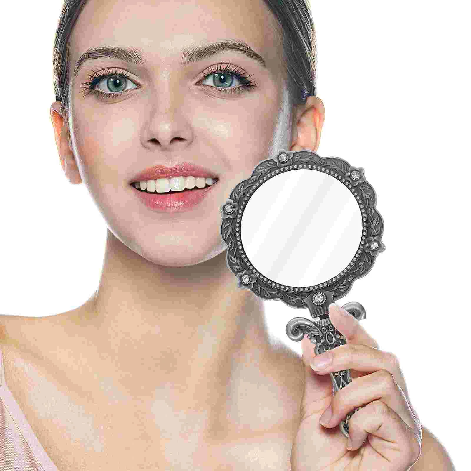 Косметическое зеркало ручной макияж винтажный мужской мини-кошелек для макияжа