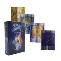 angel oracle cards shining holographic tarot cards deck with guidebook for beginners guidance divination board games witchcraft