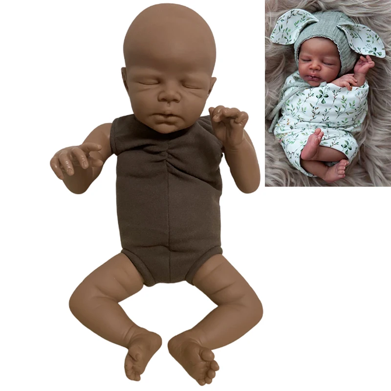 16 Inch Zendric  Reborn Doll Kit Black Skin Baby Doll Unpainted Unfinished Doll Kit