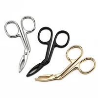 stainless steel elbow eyebrow pliers clip scissors tweezers straight pointed professional eyebrow plucking makeup beauty tools