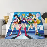 Cartoon Cute Girl Flannel Blanket Anime Awesome Throw Blankets for Bed Sofa Couch 200x150cm Bedspread