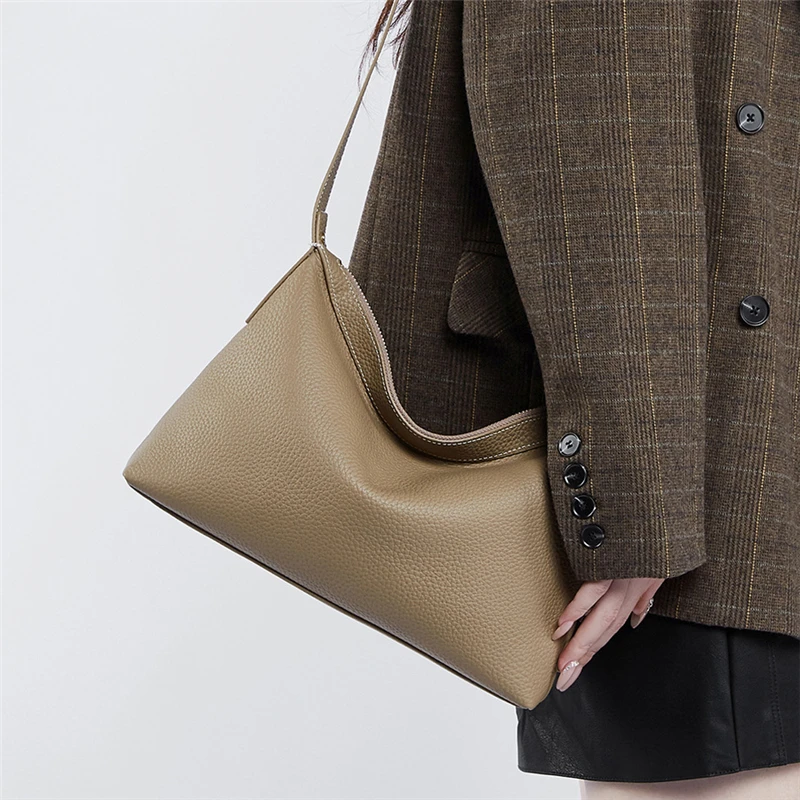 Toptrends Сумки-хобо из 100% натуральной кожи для женщин 2024 роскошные дизайнерские