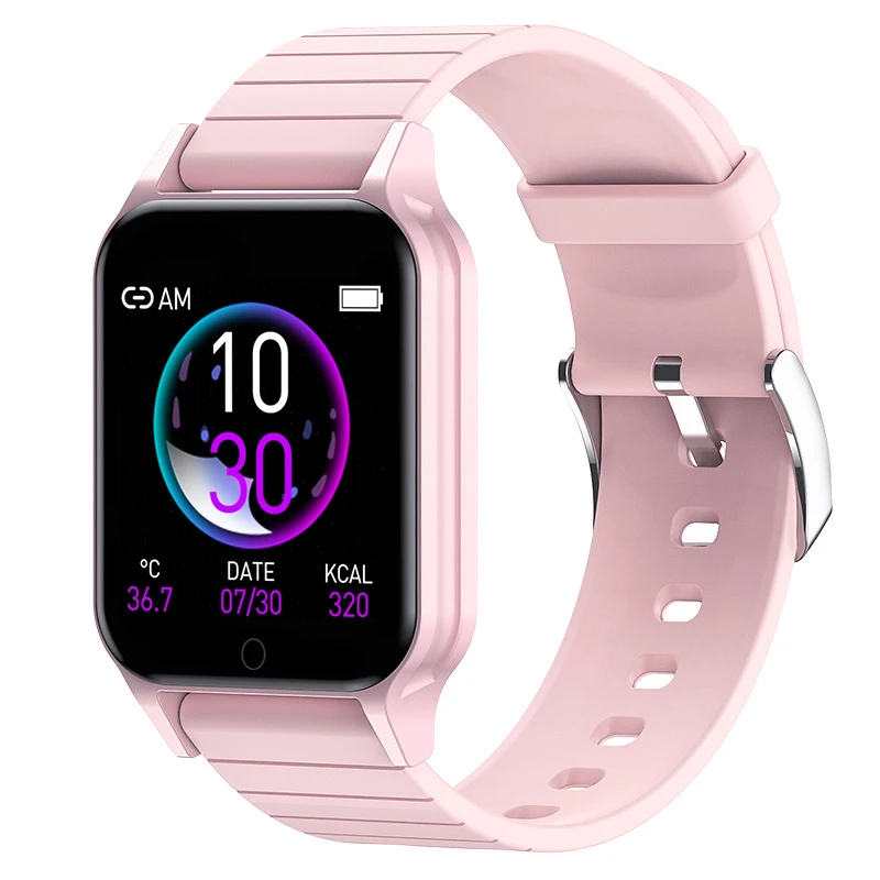 

Smart Watch For Women Men Heart Rate Temperature Blood Pressure Monitor Sport Waterproof Watch For Android IOS T96