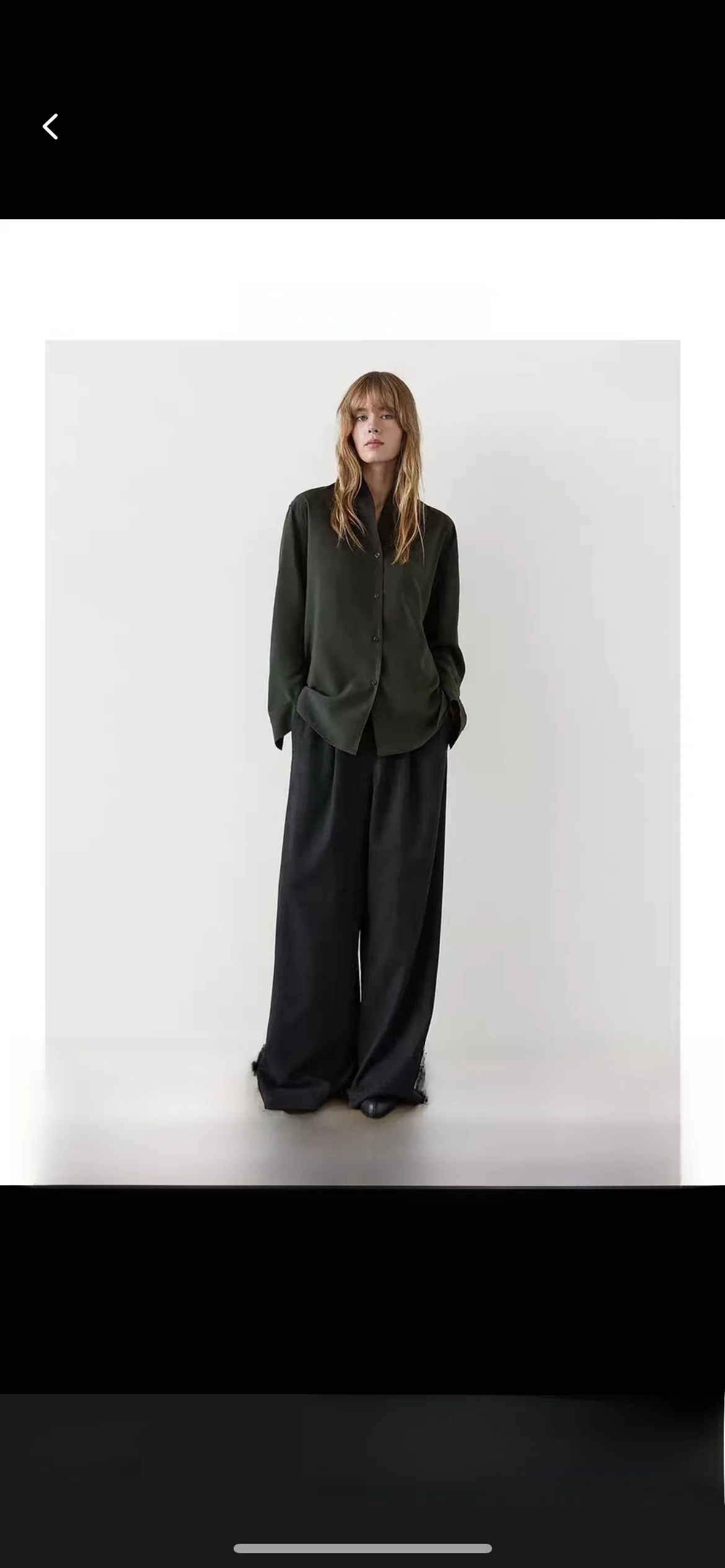 MD Внешняя торговля Французские рубашки Commuter Sle Old Money Advanced Sense Черные атласные с