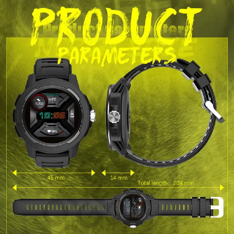 NORTH EDGE Smart Digital Watch multi-language Sport Full Touch Screen with Heart Rate Sleep Mointor APP Music Photograph | Спорт и