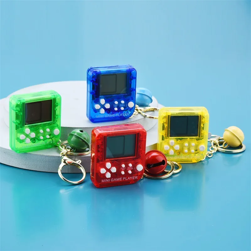 Новая портативная игровая мини-консоль Tetris брелок цветной Ностальгический