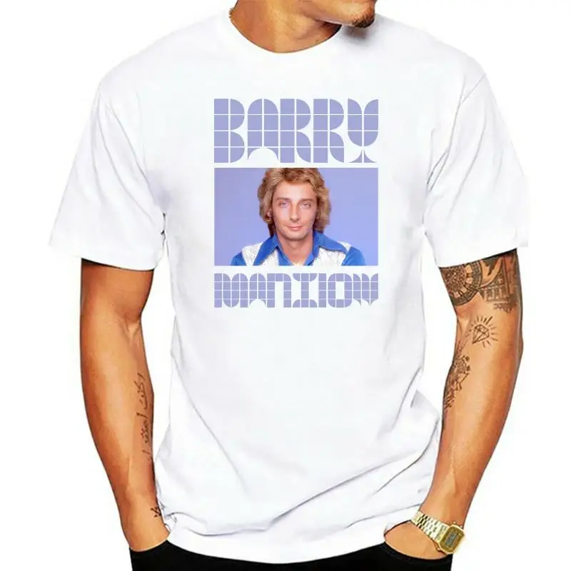

BARRY MANILOW BLACK CREW NECK SHORT SLEEVE TSHIRT Tshirt Men Black Short Sleeve Cotton Hip Hop T-Shirt Print Tee Shirts